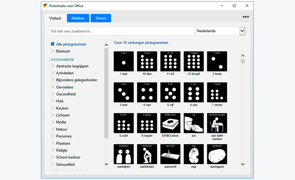 pictogrammen zoeken met pictostudio